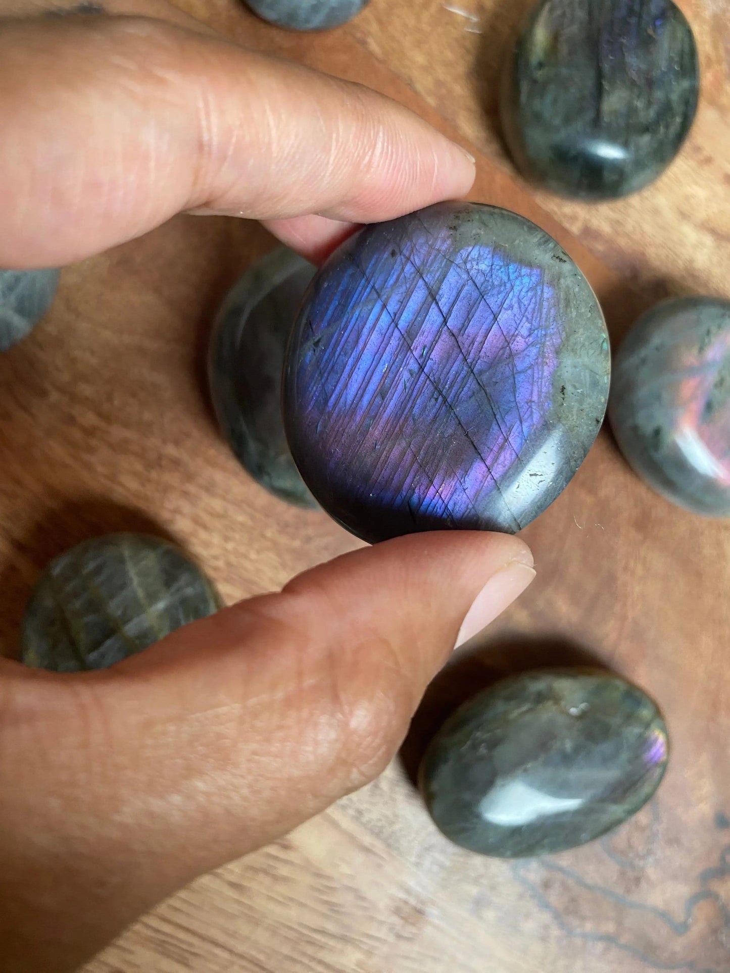 Labradorite palm stones Empress Embodiment