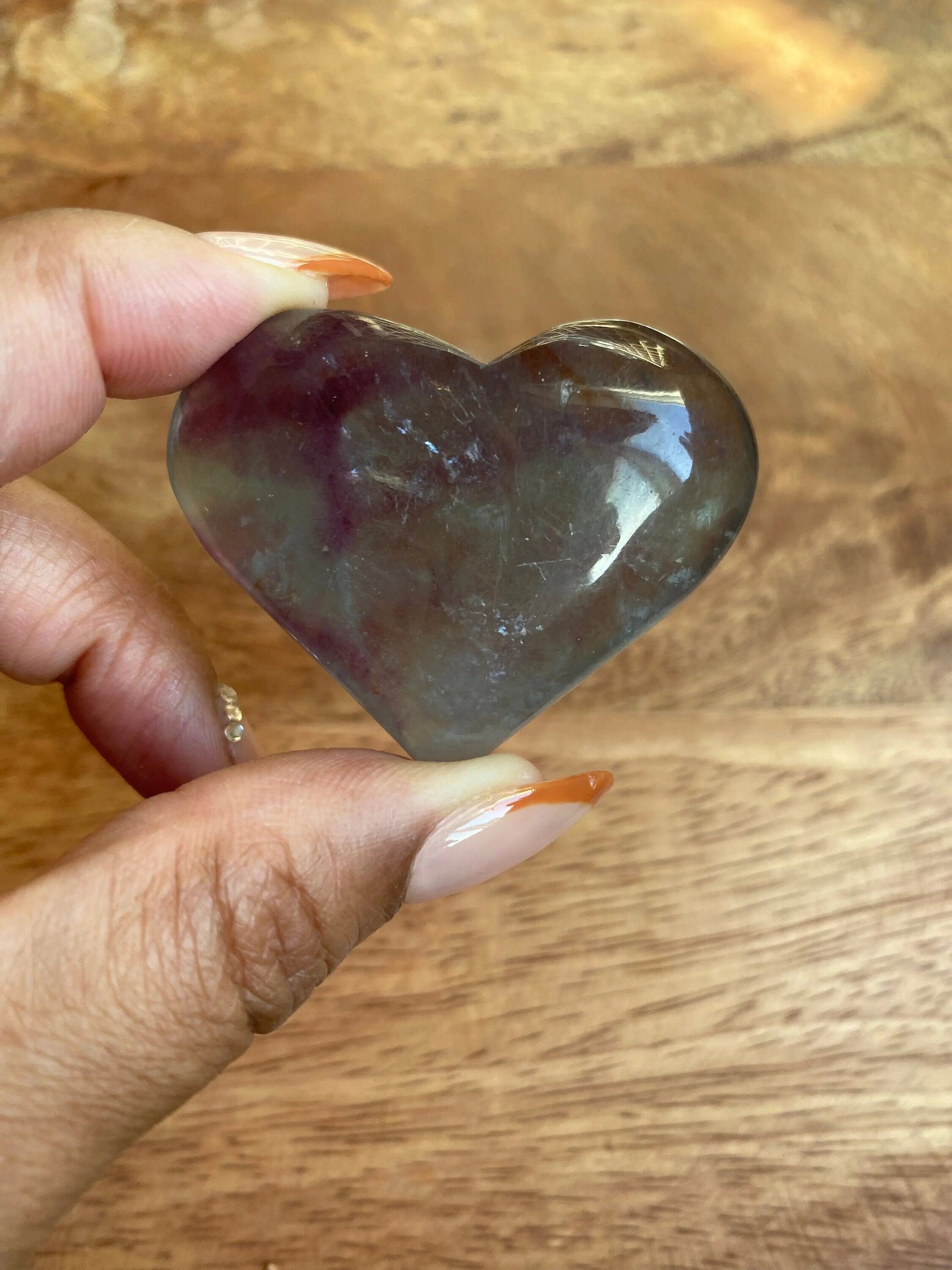 Rainbow flourite heart Empress Embodiment