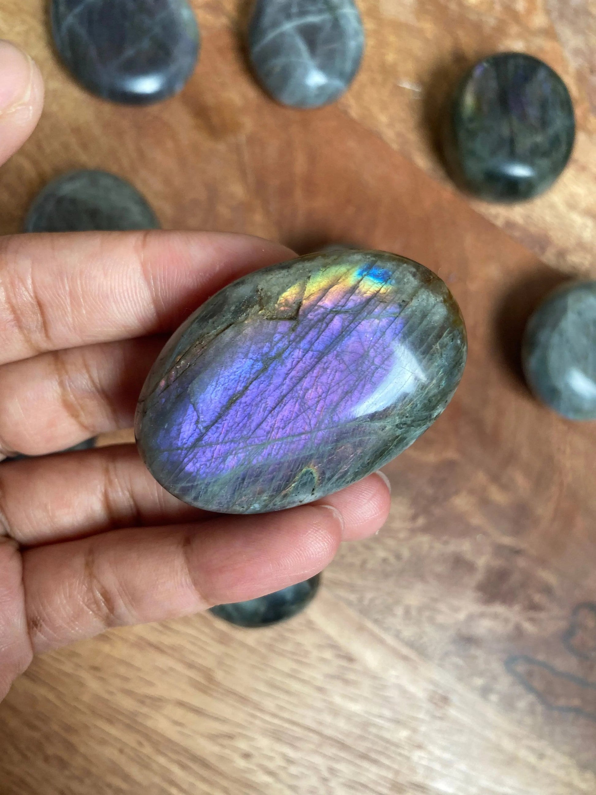 Labradorite palm stones Empress Embodiment