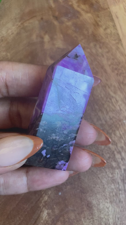 Rare Sugilite Tower, Genuine with Gel